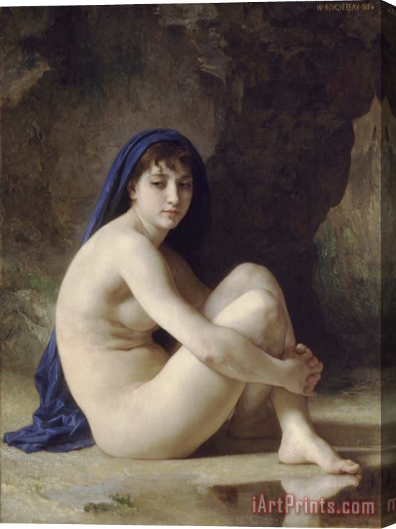William Adolphe Bouguereau Seated Nude (1884) Stretched Canvas Print / Canvas Art