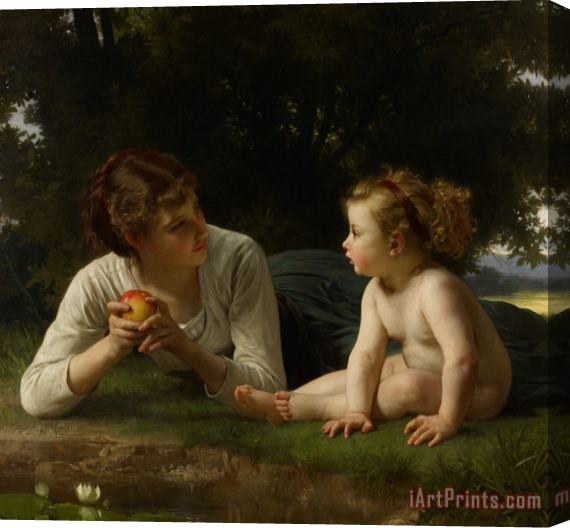 William Adolphe Bouguereau Temptation Stretched Canvas Painting / Canvas Art
