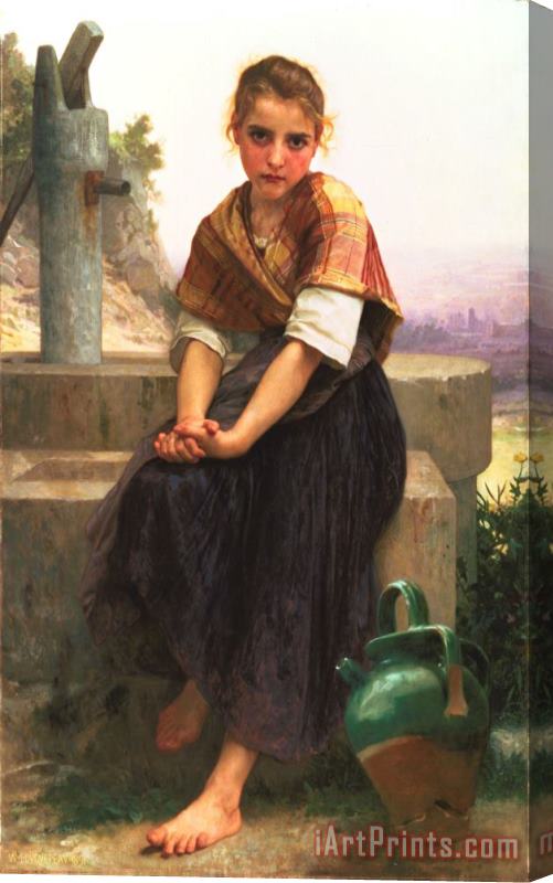 William Adolphe Bouguereau The Broken Pitcher Stretched Canvas Painting / Canvas Art