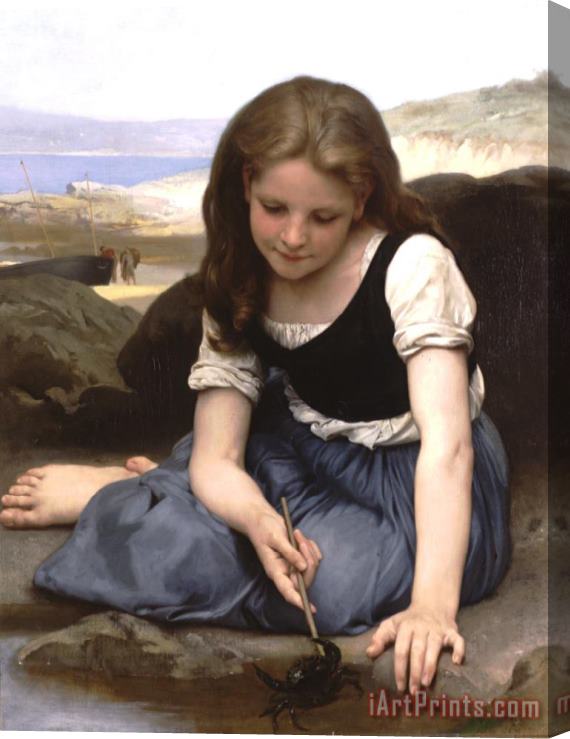 William Adolphe Bouguereau The Crab Stretched Canvas Print / Canvas Art
