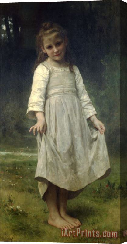 William Adolphe Bouguereau The Curtsey Stretched Canvas Print / Canvas Art