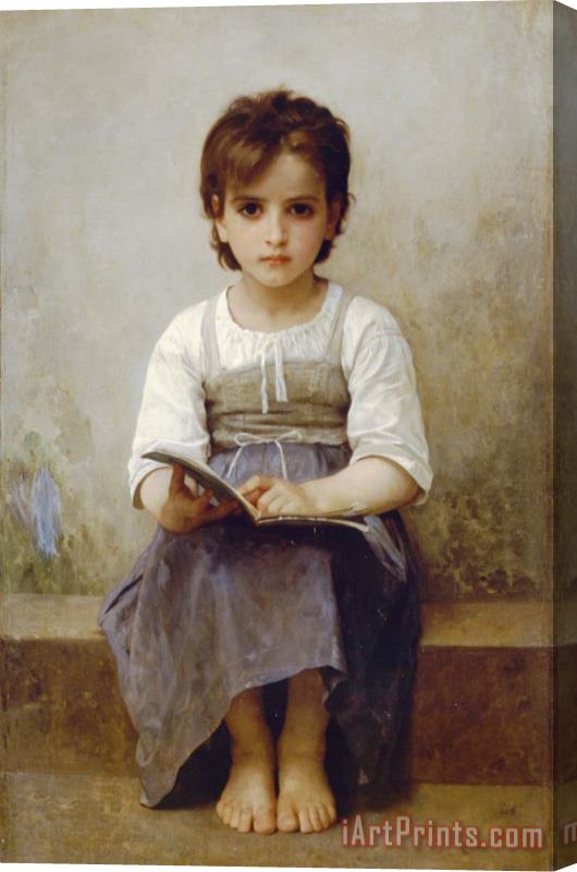 William Adolphe Bouguereau The Difficult Lesson Stretched Canvas Painting / Canvas Art