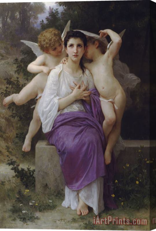 William Adolphe Bouguereau The Heart's Awakening Stretched Canvas Print / Canvas Art