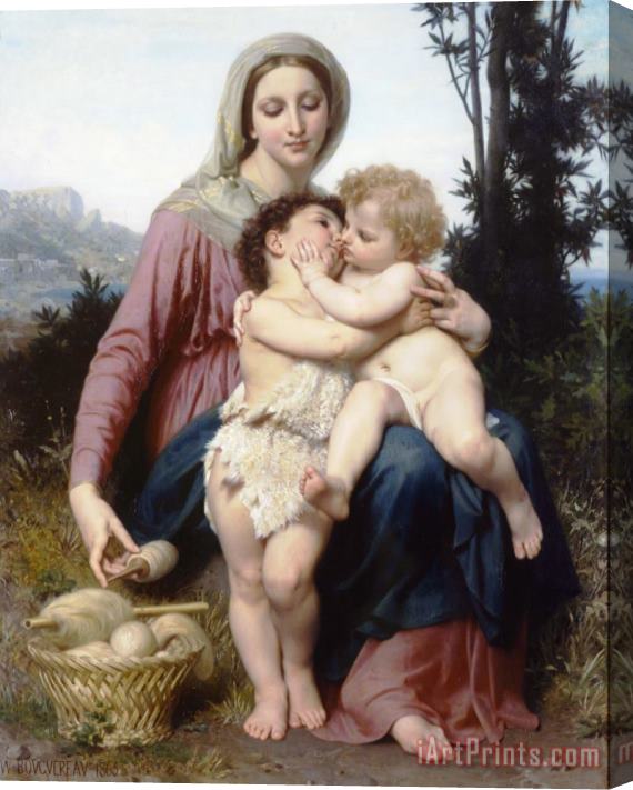 William Adolphe Bouguereau The Holy Family Stretched Canvas Painting / Canvas Art