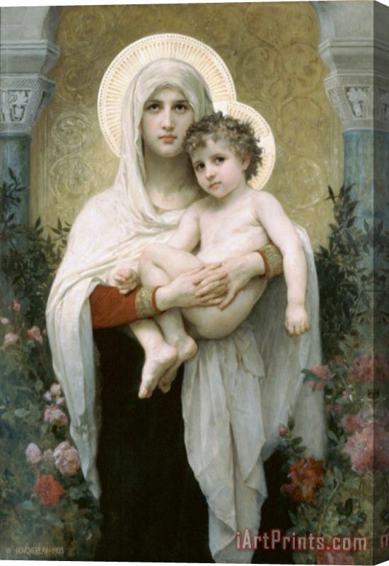 William Adolphe Bouguereau The Madonna of The Roses Stretched Canvas Print / Canvas Art