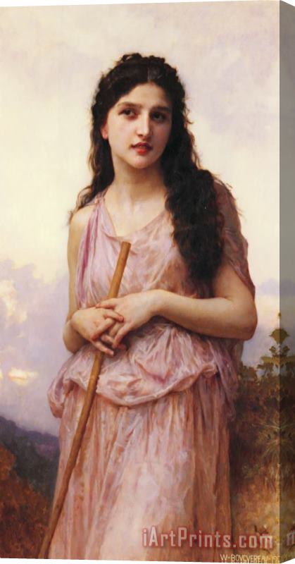 William Adolphe Bouguereau Waiting Stretched Canvas Print / Canvas Art