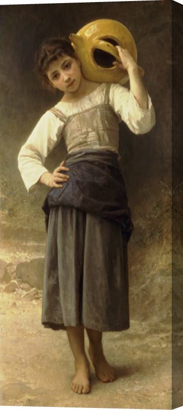 William Adolphe Bouguereau Young Girl Going to The Fountain Stretched Canvas Print / Canvas Art