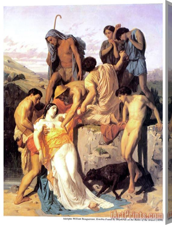 William Adolphe Bouguereau Zenobia Found by Sheperds on The Banks of The Araxes 1850 Stretched Canvas Painting / Canvas Art