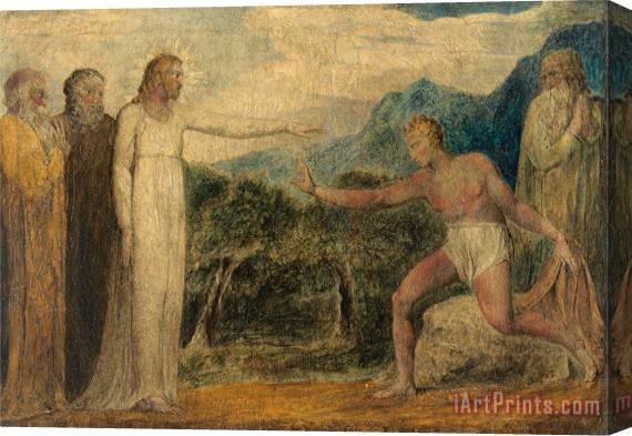 William Blake Christ Giving Sight to Bartimaeus Stretched Canvas Painting / Canvas Art