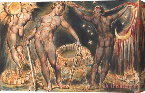 William Blake Jerusalem, Plate 100 Stretched Canvas Painting / Canvas Art