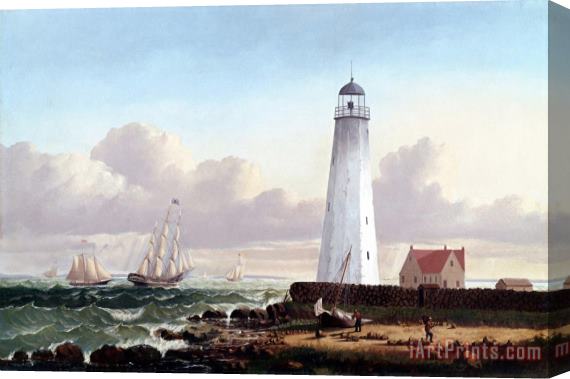 William Bradford Clark's Point Light, New Bedford Stretched Canvas Print / Canvas Art