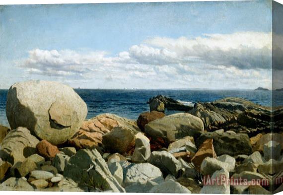 William Bradford Coastal Rocks, Nahant: a Sketch Stretched Canvas Print / Canvas Art