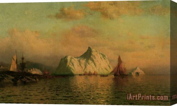 William Bradford Fishing Boats Off Labrador Island Stretched Canvas Painting / Canvas Art