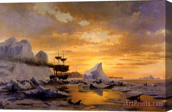 William Bradford The Ice Dwellers Watching The Invaders Stretched Canvas Print / Canvas Art