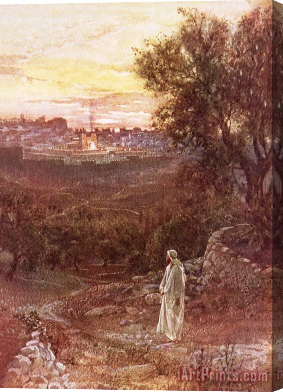 William Brassey Hole Jesus on the mount of Olives Stretched Canvas Print / Canvas Art