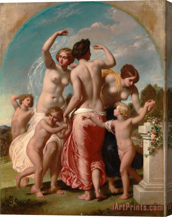 William Edward Frost The Three Graces Stretched Canvas Print / Canvas Art