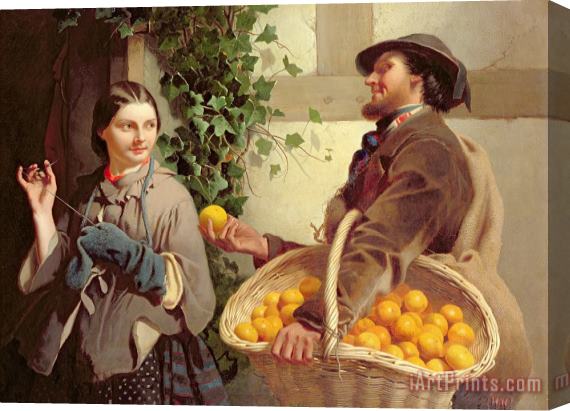 William Edward Millner The Orange Seller Stretched Canvas Print / Canvas Art