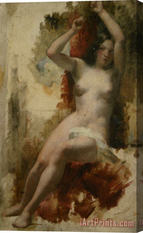William Etty Study of a Seated Nude Stretched Canvas Print / Canvas Art