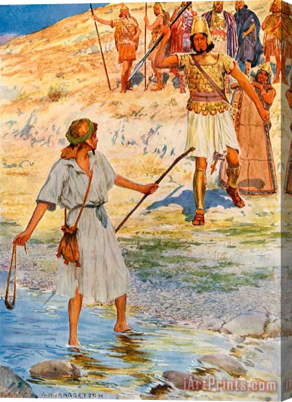 William Henry Margetson David And Goliath Stretched Canvas Print / Canvas Art