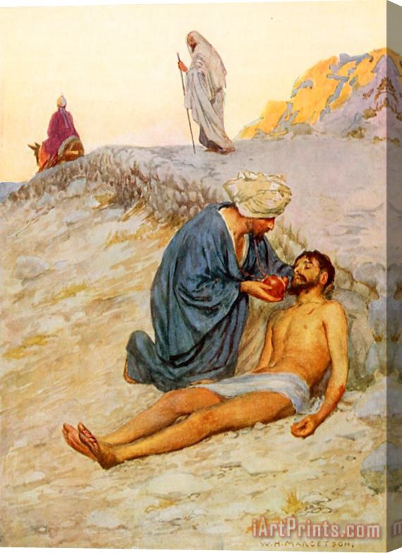 William Henry Margetson The Good Samaritan Stretched Canvas Painting / Canvas Art