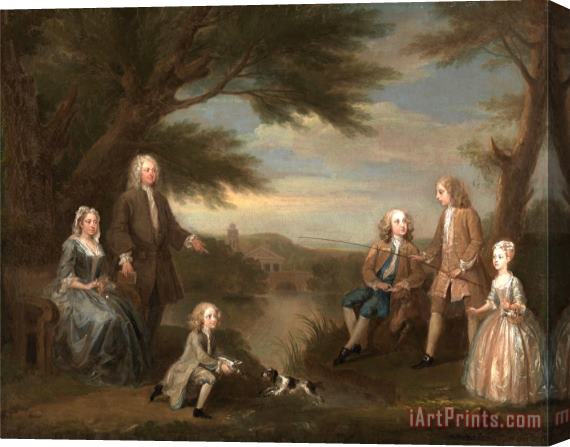 William Hogarth John And Elizabeth Jeffreys And Their Children Stretched Canvas Print / Canvas Art