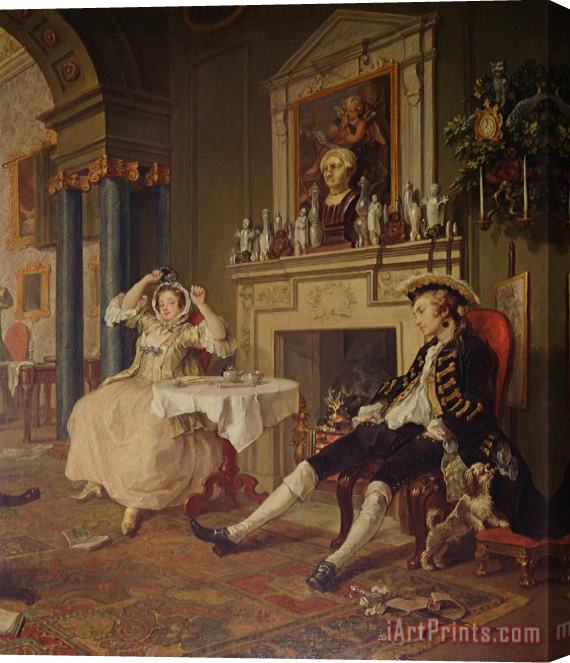 William Hogarth Marriage a la Mode II The Tete a Tete Stretched Canvas Painting / Canvas Art