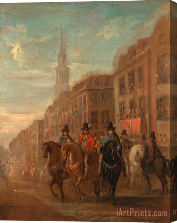 William Hogarth Restoration Procession of Charles II at Cheapside Stretched Canvas Print / Canvas Art