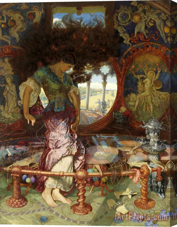 William Holman Hunt Lady of Shalott Stretched Canvas Painting / Canvas Art