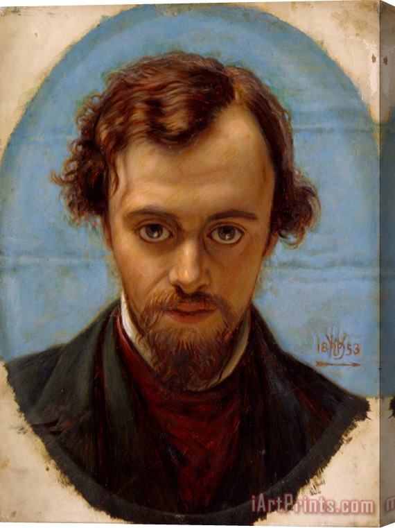 William Holman Hunt Portrait of Dante Gabriel Rossetti at 22 Years of Age Stretched Canvas Print / Canvas Art