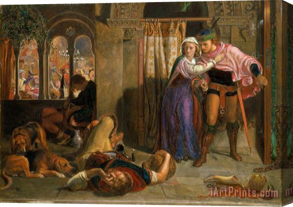 William Holman Hunt The Flight of Madeline And Porphyro During The Drunkenness Attending The Revelry (the Eve of St. Agnes) Stretched Canvas Print / Canvas Art