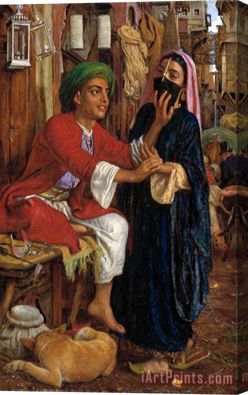 William Holman Hunt The Lantern Maker's Courtship, a Street Scene in Cairo Stretched Canvas Painting / Canvas Art