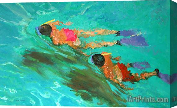 William Ireland Snorkelers Stretched Canvas Painting / Canvas Art