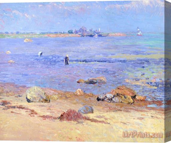 William James Glackens Treading Clams at Wickford Stretched Canvas Print / Canvas Art
