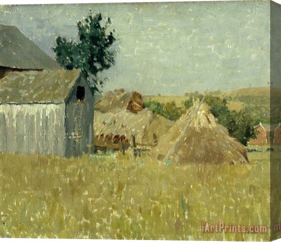 William L. Lathrop Gray Barn Stretched Canvas Print / Canvas Art