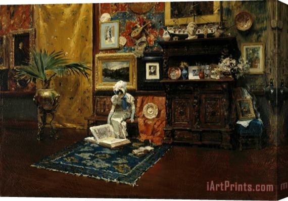 William Merritt Chase Studio Interior Stretched Canvas Painting / Canvas Art