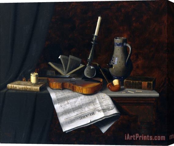 William Michael Harnett Still Life with The Toledo Blade Stretched Canvas Print / Canvas Art