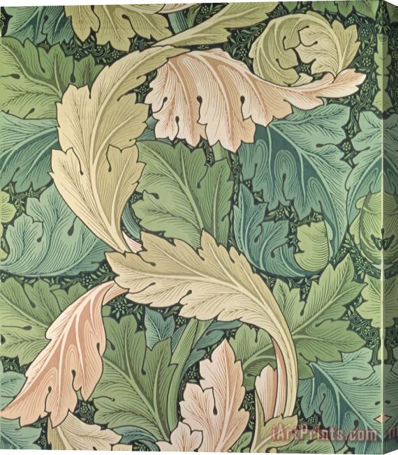 William Morris Acanthus Wallpaper Design Stretched Canvas Print / Canvas Art
