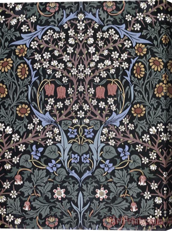 William Morris Blackthorn Wallpaper Stretched Canvas Print / Canvas Art