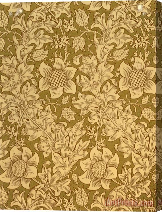 William Morris Fritillary Wallpaper Design Stretched Canvas Painting / Canvas Art