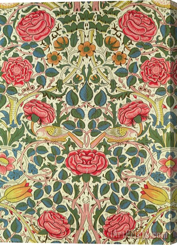 William Morris Rose Stretched Canvas Painting / Canvas Art