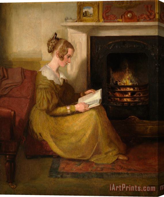 William Mulready A Fireside Read Stretched Canvas Painting / Canvas Art