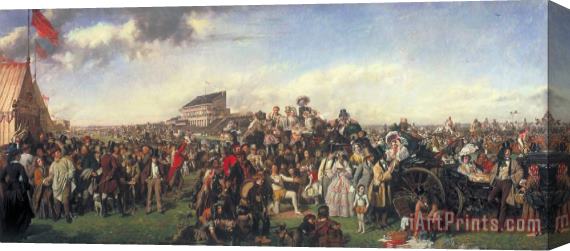 William Powell Frith The Derby Day Stretched Canvas Print / Canvas Art
