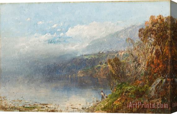 William Sonntag Autumn on the Androscoggin Stretched Canvas Print / Canvas Art