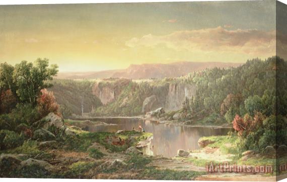 William Sonntag Mountain Lake near Piedmont Stretched Canvas Print / Canvas Art