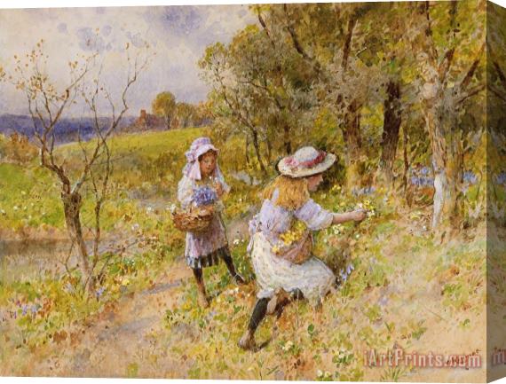 William Stephen Coleman The Primrose Gatherers Stretched Canvas Painting / Canvas Art