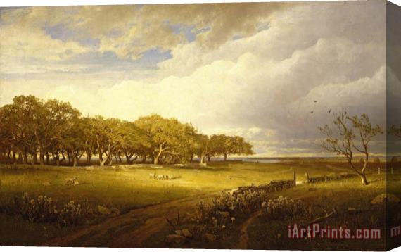William Trost Richards Old Orchard at Newport Stretched Canvas Print / Canvas Art