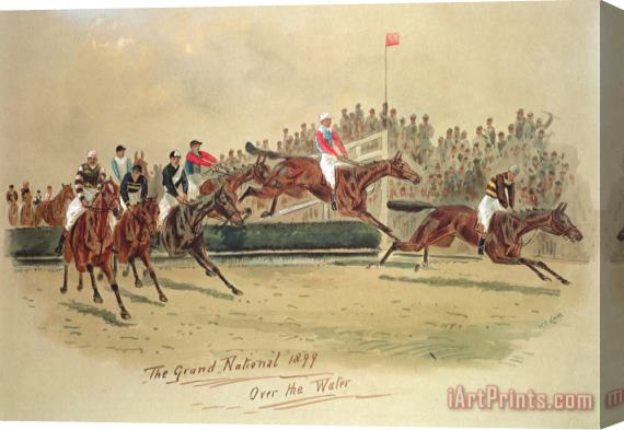 William Verner Longe The Grand National Over The Water Stretched Canvas Painting / Canvas Art