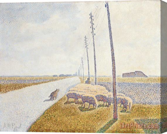 Willy Finch The Road to Nieuport Stretched Canvas Painting / Canvas Art