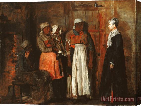Winslow Homer A Visit From The Old Mistress Stretched Canvas Print / Canvas Art
