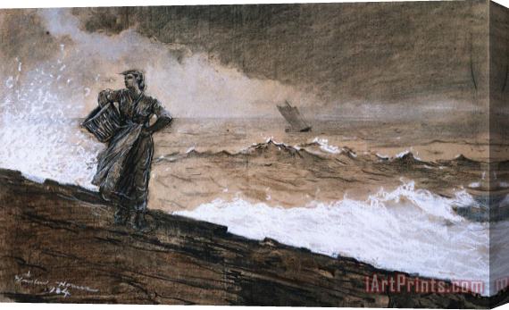 Winslow Homer At High Sea Stretched Canvas Print / Canvas Art